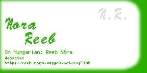 nora reeb business card